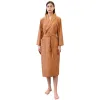 Light coffee-colored pure cotton milk silk ladies' bathrobe and bathrobe skirt Item Picture